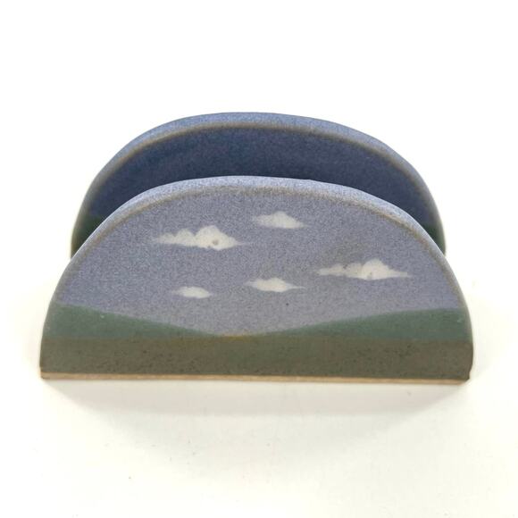 Studio Pottery artist signed napkin holder - Picture 4 of 6